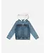 Deux par Deux Deux par Deux Denim Jacket with French Terry Hood