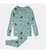 Petit Lem PJ Set Dinosaurs on Turquoise