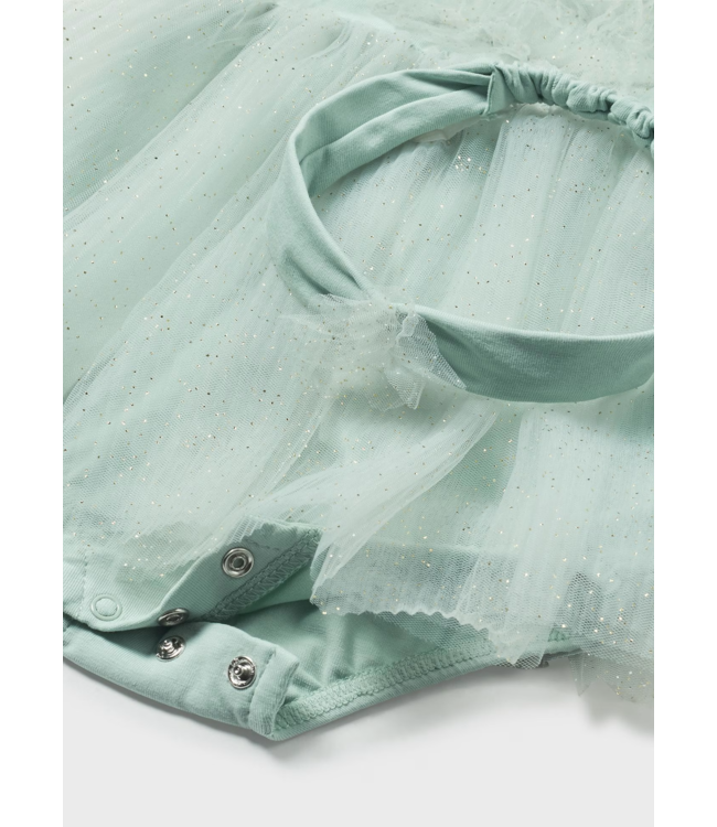 Mayoral Tulle Onesie Dress with Headband