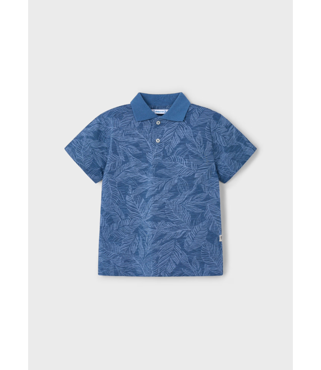 Mayoral Short Sleeve Polo Frond Print