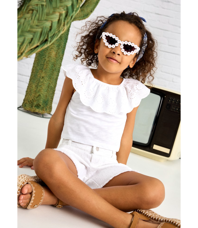 Mayoral Mayoral Eyelet Sleeveless Top