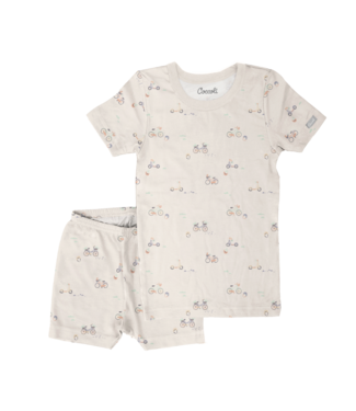 Coccoli Coccoli Shortie PJ Set Bicycles Print