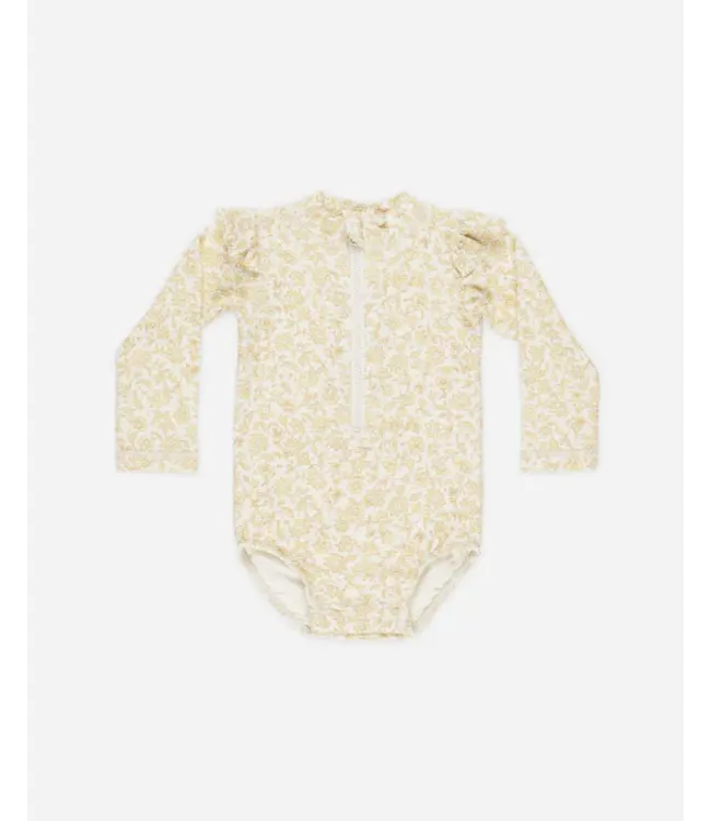 Quincy Mae Byron Rashguard One-Piece Dahlia