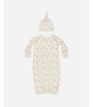 Quincy Mae Bamboo Baby Gown & Hat Set
