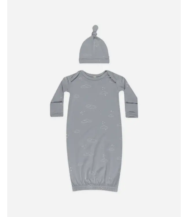 Quincy Mae Bamboo Baby Gown & Hat Set