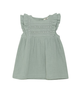Enfant Enfant Ruffle Sleeve Dress Sage Green