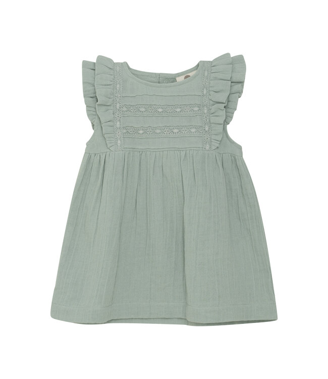 Enfant Ruffle Sleeve Dress Sage Green