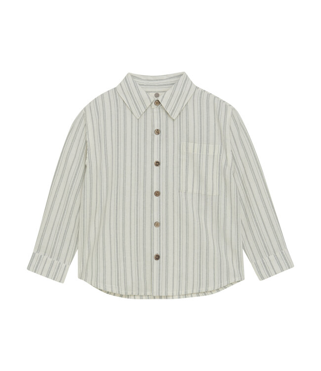 Enfant Long Sleeve Pinstripe Button Down Sage Green