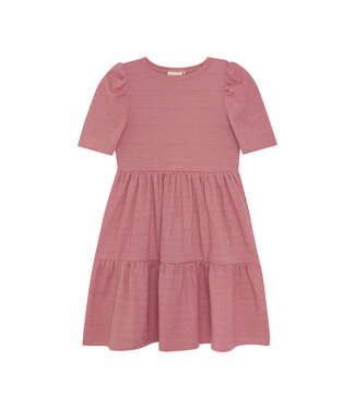 Minymo Glitter Short Puffed Sleeve Dress