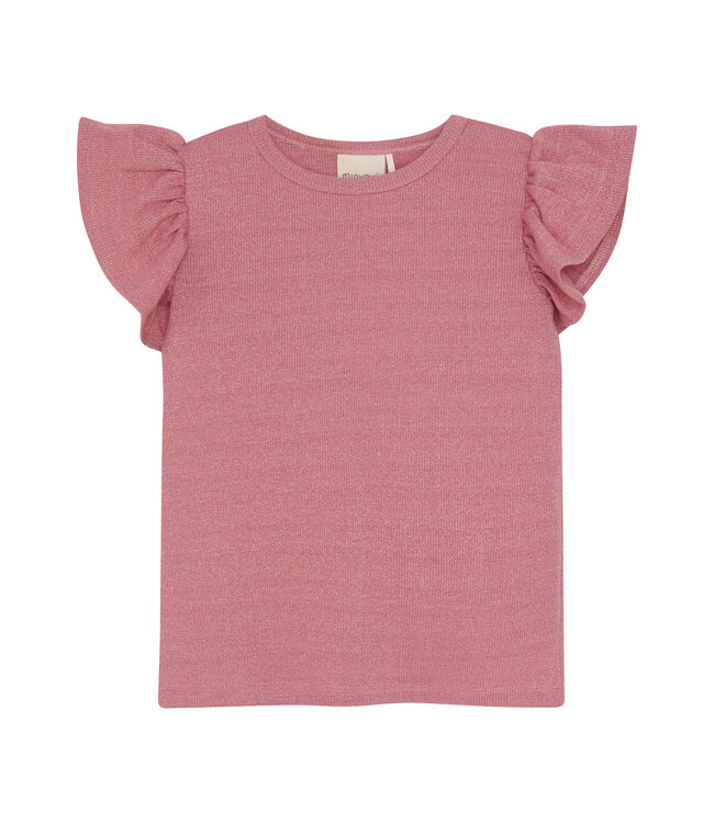 Minymo Glitter Flutter Sleeve Tee