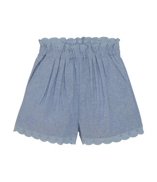 Creamie Creamie Scallop Trim Short Chambray