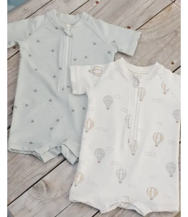 Quincy Mae Zipped Rashguard One-Piece – Hot Air Balloon