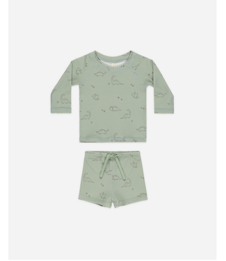 Quincy Mae Quincy Mae Finn Rashguard Short Set Dino