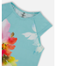 Deux par Deux Swim Set Turquoise and Pink Flowers