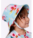 Deux par Deux Sun Hat Turquoise and Pink Flowers