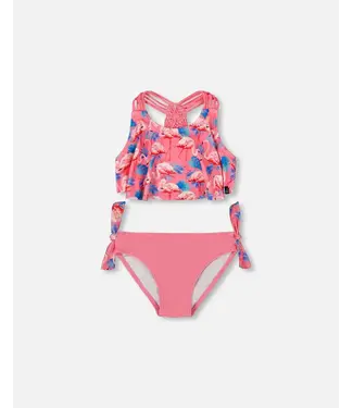 Deux par Deux Deux par Deux Swim Set Candy Pink Flamingo