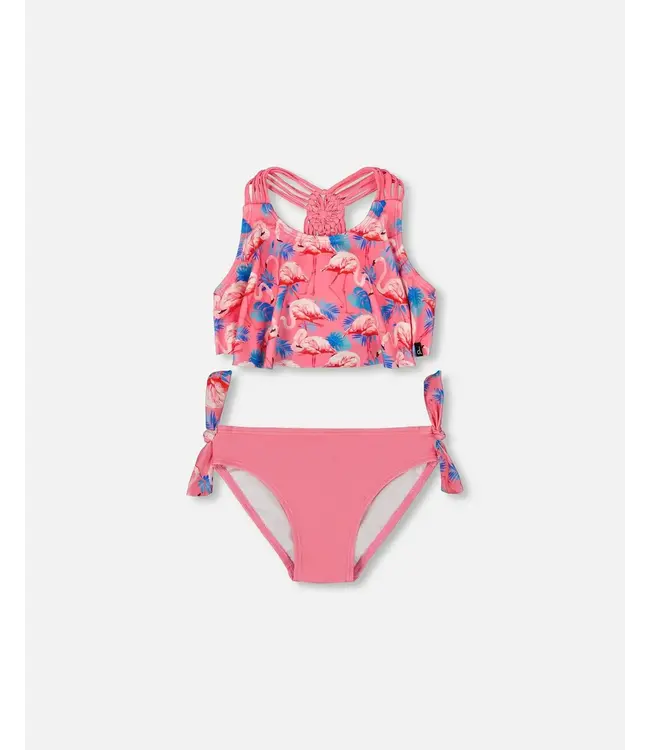 Deux par Deux Swim Set Candy Pink Flamingo