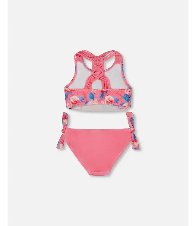 Deux par Deux Swim Set Candy Pink Flamingo