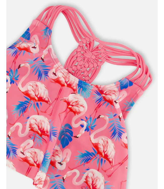Deux par Deux Swim Set Candy Pink Flamingo