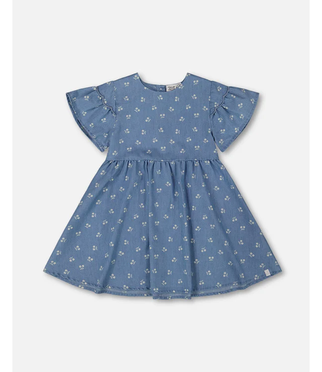 Deux par Deux Chambray Dress Cherries