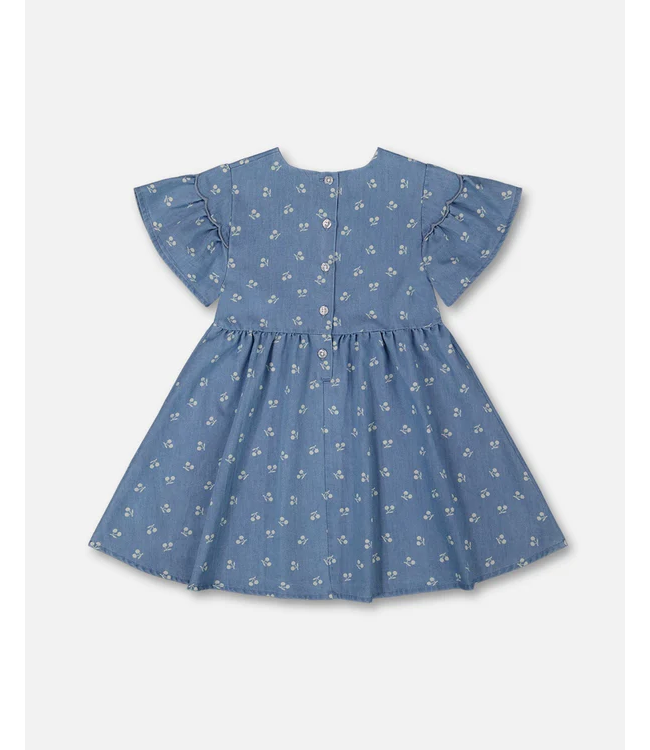Deux par Deux Chambray Dress Cherries