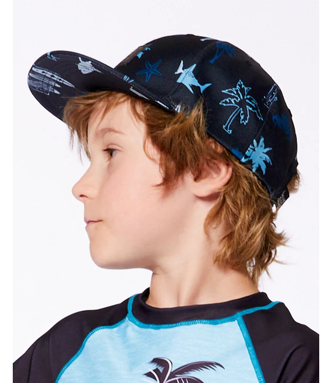 Deux par Deux  Cap Light Blue Beach on Black