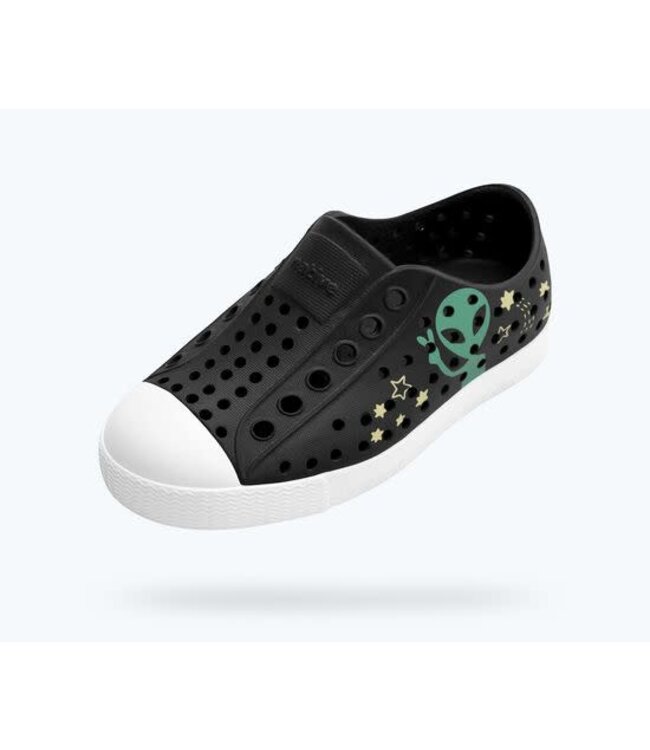Native Canada Footwear Jefferson Block Kids Jiffy Black Peace Space Alien