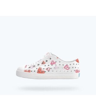 Native Canada Footwear Jefferson Print Kids Shell White/Heart Graffiti