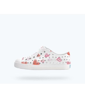 Native Shoes Jefferson Print Kids Shell White/Heart Graffiti