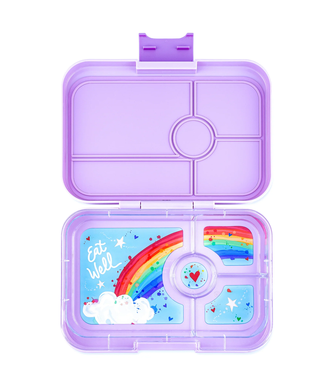 Yumbox Tapas 4 Compartment Bento Seville Purple Rainbow
