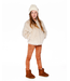 Deux par Deux Short Faux Fur Coat Beige