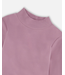 Deux par Deux Super Soft Ribbed Mock Neck Top Purple Grey