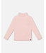 Deux par Deux Super Soft Ribbed Mock Neck Top Pink