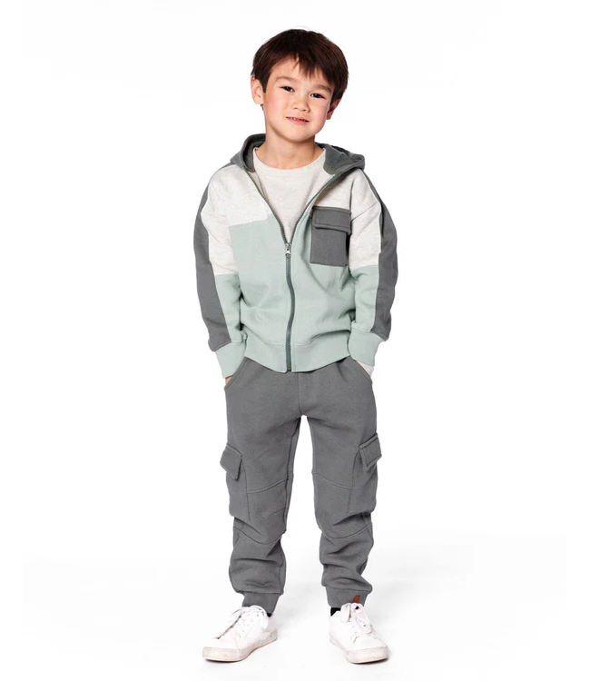 Deux par Deux Fleece Sweatpants With Pockets Dark Gray