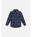 Deux par Deux Long Sleeve Flannel Shirt Blue And Brown Plaid