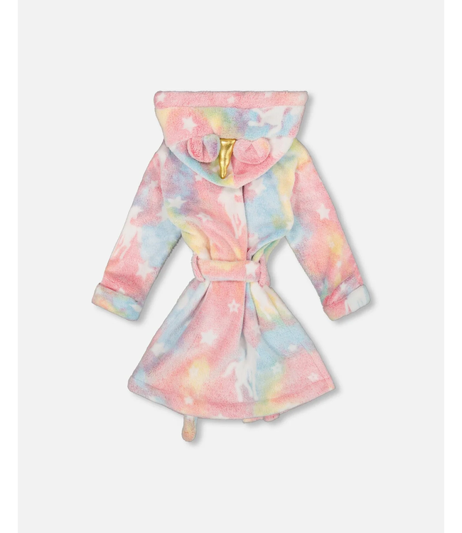 Deux par Deux Plush Glow In The Dark Unicorn Robe Multicolor