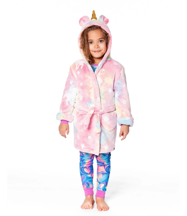 Deux par Deux Plush Glow In The Dark Unicorn Robe Multicolor