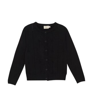 Creamie Pointelle Cardigan Black