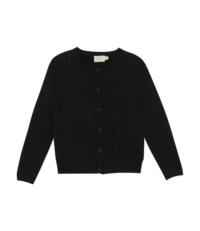 Creamie Pointelle Cardigan Black