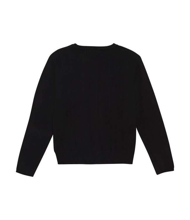 Creamie Pointelle Cardigan Black