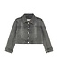 Creamie Embellished Denim Jacket Charcoal Grey