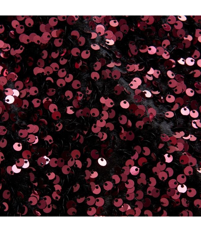 Creamie Velour Sequin Skirt Black/Berry