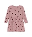 Creamie Heart Print Ribbed Dress Dusty Rose