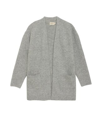 Creamie Knit Long Cardigan Grey