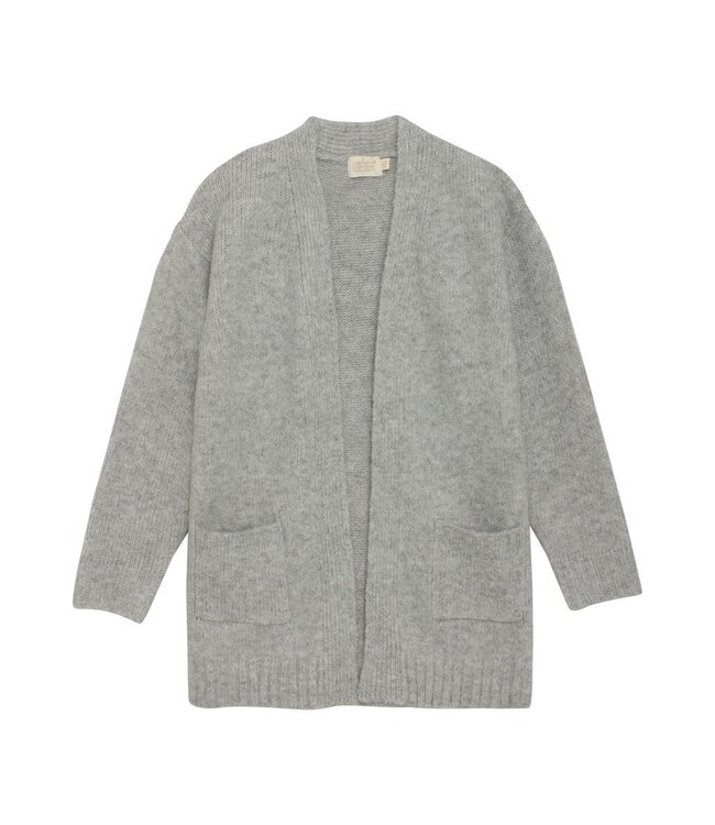 Creamie Knit Long Cardigan Grey