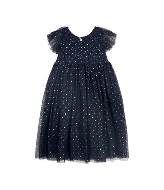 Creamie Star Tulle Dress Navy
