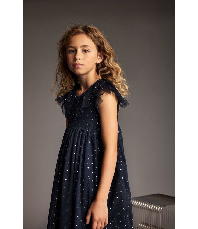 Creamie Star Tulle Dress Navy