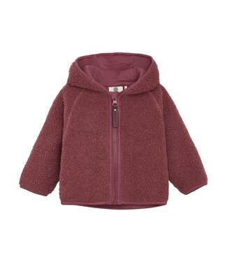 Enfant Teddy Fleece Zip Jacket Berry