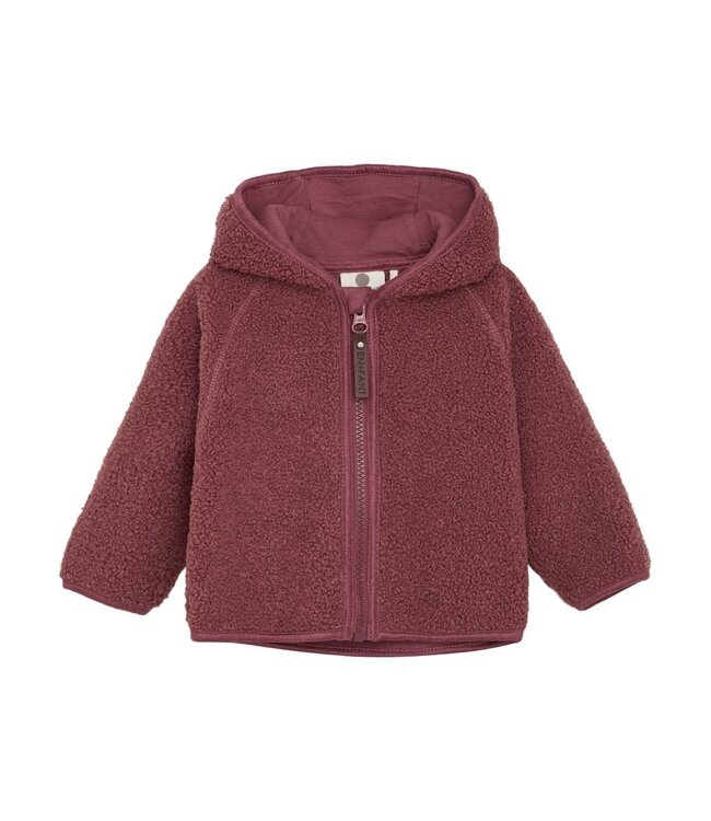 Enfant Teddy Fleece Zip Jacket Berry