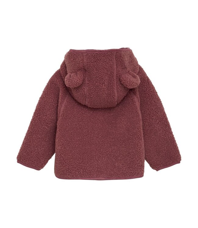 Enfant Teddy Fleece Zip Jacket Berry